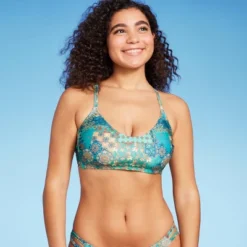 Women's Scoop Front Bralette Bikini Top - Wild Fable™ Blue Patchwork Print 17 Women's Scoop Front Bralette Bikini Top - Wild Fable™ Blue Patchwork Print -Wild Fable GUEST 72b23f93 76e2 4dc3 96ab f23f458e6968