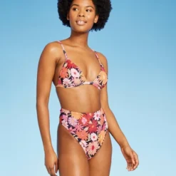 Women's Ribbed High Waist High Leg Cheeky Bikini Bottom - Wild Fable™ -Wild Fable GUEST 73298c47 d078 404c b879 2982be2beea4