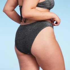 Women's High Leg Cheeky Bikini Bottom - Wild Fable™ Black Lurex 13 Women's High Leg Cheeky Bikini Bottom - Wild Fable™ Black Lurex -Wild Fable GUEST 73349ae4 0fa0 4abd a58b ad80a4c9612e