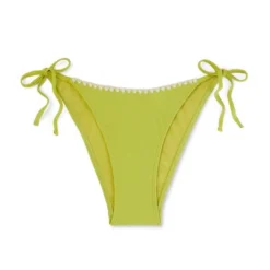 Women's Crochet Trim Side-Tie High Leg Extra Cheeky Bikini Bottom - Wild Fable™ Green -Wild Fable GUEST 78e8218d 42a3 4b95 af6d 809a1c722889