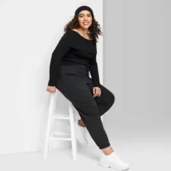Women's High-Rise Tapered Joggers - Wild Fable™ Black 8 Women's High-Rise Tapered Joggers - Wild Fable™ Black -Wild Fable GUEST 7a04788e 2bb6 4445 978a 81bcf82d4d05