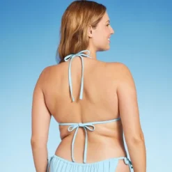 Women's Mixed Icon Crochet Triangle Bikini Top - Wild Fable™ Blue -Wild Fable GUEST 811a97da c3fa 4369 96d7 c1d1a33c9c19