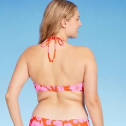 Women's Ring Front Halter Bandeau Bikini Top - Wild Fable™ Orange/Pink Tropical Print 16 Women's Ring Front Halter Bandeau Bikini Top - Wild Fable™ Orange/Pink Tropical Print -Wild Fable GUEST 81260b84 a416 4df8 b019 632111067f2e