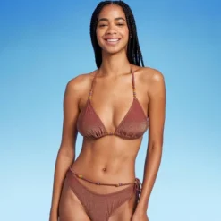 Women's Beaded Strap Triangle Bikini Top - Wild Fable™ -Wild Fable GUEST 82e31591 3d51 4db5 a021 70ed75854694