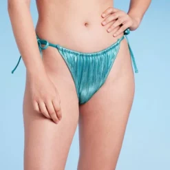 Women's Foil Strappy Extra High Leg Super Cheeky Bikini Bottom - Wild Fable™ Teal Blue 14 Women's Foil Strappy Extra High Leg Super Cheeky Bikini Bottom - Wild Fable™ Teal Blue -Wild Fable GUEST 91d8a6a3 ea6a 4aff ad91 1fcf5e439dcf