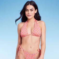 Women's U Bralette Multiway Bikini Top - Wild Fable™ Orange Tile Print -Wild Fable GUEST 94fa3ff9 1356 4512 b404 8e8377e91253