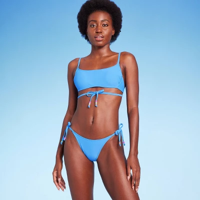 Women's Beaded Side-Tie High Leg Cheeky Bikini Bottom - Wild Fable™ 4 Women's Beaded Side-Tie High Leg Cheeky Bikini Bottom - Wild Fable™ - Image 2