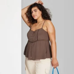 Women's Lace Trim Babydoll Cami - Wild Fable™ -Wild Fable GUEST 95acf9d7 6b64 4bd2 b2da 8a69d298e210