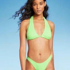 Women's Terry Textured U-Neck Multi-Way Bralette Bikini Top - Wild Fable™ Tropical Green -Wild Fable GUEST 95bfa708 9c41 4949 8fb8 3365bbeac40e