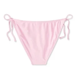 Women's Side-Tie Scoop Front High Leg Cheeky Bikini Bottom - Wild Fable™ Light Pink Lurex -Wild Fable GUEST 972172d5 9e80 44dc 8857 f20fde6acd2b