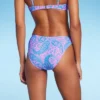 Women's Paisley Print Low-Rise Cheeky High Leg Bikini Bottom - Wild Fable™ Blue/Pink -Wild Fable GUEST 99352987 249f 4627 86ff bf64cccff6ae