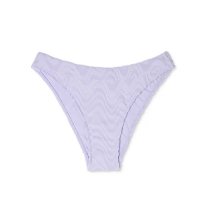 Women's Wavy Terry Textured Mid-Waist Ultra High Leg Cheeky Bikini Bottom - Wild Fable™ Lilac Purple 7 Women's Wavy Terry Textured Mid-Waist Ultra High Leg Cheeky Bikini Bottom - Wild Fable™ Lilac Purple - Image 5