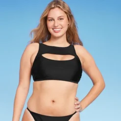 Women's Cut Out High Neck Bikini Top - Wild Fable™ -Wild Fable GUEST a1167903 7959 45f6 8b0f 5a4bf46732ad