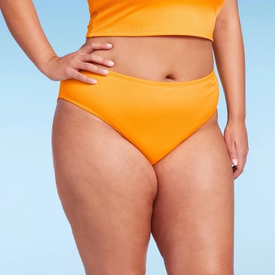 Women's Ribbed Scoop Front High Leg Cheeky Bikini Bottom - Wild Fable™ 14 Women's Ribbed Scoop Front High Leg Cheeky Bikini Bottom - Wild Fable™ - Image 12