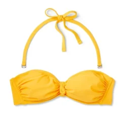 Women's Knot-Front Bandeau Bikini Top - Wild Fable™ Yellow -Wild Fable GUEST a5f760e0 21ec 45dc a765 63349fcc3eb2