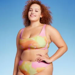 Women's Bralette Bikini Top - Wild Fable™ Pink/Orange/Yellow Tie-Dye -Wild Fable GUEST a9578fad 9064 46a5 bc5a b7a7d7e57e3a