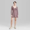 Women's Long Sleeve Twist-Front Mini Knit Skater Dress - Wild Fable™ 1 Women's Long Sleeve Twist-Front Mini Knit Skater Dress - Wild Fable™ -Wild Fable GUEST aa47a7a3 b7ce 4d22 98b2 f5f4afc7b9c7