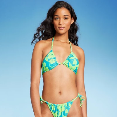 Women's Bead Detail U-Neck Multi-Way Bralette Bikini Top - Wild Fable™ Multi Tropical Print 4 Women's Bead Detail U-Neck Multi-Way Bralette Bikini Top - Wild Fable™ Multi Tropical Print - Image 2