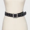 Women's Double Laser Cut Adjustable Western Grommet Belt - Wild Fable™ Black -Wild Fable GUEST af520138 06e5 4da1 a457 4881b9d6b27b