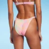Women's Mesh Overlay Wide Strap Adjustable Ultra High Leg Bikini Bottom - Wild Fable™ Multi Swirl Print -Wild Fable GUEST af7af21a 0f2a 43ca 952c 946f66c43847