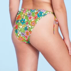 Women's Side-Tie Adjustable Coverage Ultra High Leg Bikini Bottom - Wild Fable™ Floral Print -Wild Fable GUEST b02a0c74 e324 4a43 8863 0cc7589d5637