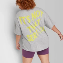 Women's Oversized Not Serious Graphic T-Shirt - Wild Fable™ Gray 8 Women's Oversized Not Serious Graphic T-Shirt - Wild Fable™ Gray -Wild Fable GUEST b3243bba 9424 466d 8651 71ba34646678