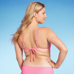 Women's Cowl Neck Longline Bralette Bikini Top - Wild Fable™ Pink Shine -Wild Fable GUEST b7ccc465 d004 4848 aaac e5f7ebbb3070