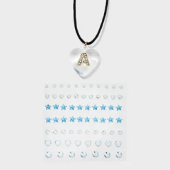 Acrylic Heart With Face Gems Pendant Necklace - Wild Fable™ Clear/Black 25 Acrylic Heart With Face Gems Pendant Necklace - Wild Fable™ Clear/Black -Wild Fable GUEST c032d99b 3eba 44b6 85ad 02cdde377fb0