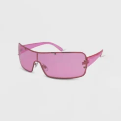 Women's Rimless Wrap Shield Sunglasses - Wild Fable™