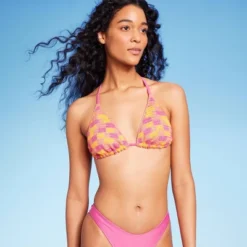 Women's Space Dye Crochete Triangle Bikini Top - Wild Fable™ Orange/Magenta -Wild Fable GUEST c593c657 1607 4e0e bb41 5b336b5f14fb