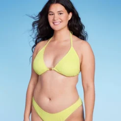 Women's Butterfly Charm Plisse Textured Triangle Bikini Top - Wild Fable™ -Wild Fable GUEST c5f6d5e2 ab22 4b51 b89c 783658a403c0