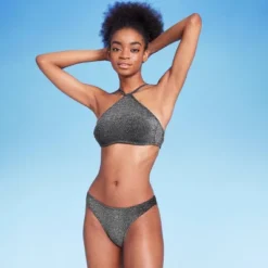 Women's High Leg Cheeky Bikini Bottom - Wild Fable™ Black Lurex 11 Women's High Leg Cheeky Bikini Bottom - Wild Fable™ Black Lurex -Wild Fable GUEST c771e1f5 0454 410e 94e4 d03c5b0f8f7a