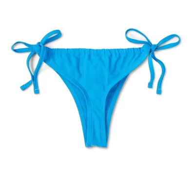 Women's Side-Tie Adjustable Coverage Bikini Bottom - Wild Fable™ Blue 7 Women's Side-Tie Adjustable Coverage Bikini Bottom - Wild Fable™ Blue - Image 5