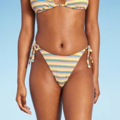 Women's Ribbed Extra Cheeky Extra High Leg Bikini Bottom - Wild Fable™ Blue/Green/Pink Striped 11 Women's Ribbed Extra Cheeky Extra High Leg Bikini Bottom - Wild Fable™ Blue/Green/Pink Striped -Wild Fable GUEST cde0c2b7 d88e 4092 b71e 019d31e70245
