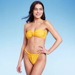Women's Scarf Side Adjustable Coverage Bikini Bottom - Wild Fable™ Yellow 12 Women's Scarf Side Adjustable Coverage Bikini Bottom - Wild Fable™ Yellow -Wild Fable GUEST ce718cb5 df64 49fb 8866 633aabf39ad1