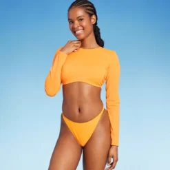 Women's Cropped Open Back Rashguard - Wild Fable™ -Wild Fable GUEST cfb9da53 4bbd 4501 b260 fe22938fef04