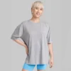 Women's Oversized Not Serious Graphic T-Shirt - Wild Fable™ Gray -Wild Fable GUEST d58bb11d 5fdb 46be 9c6f c87a247f39f0
