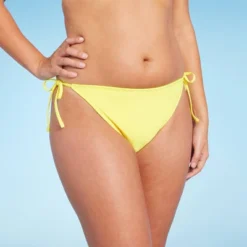 Women's Side-Tie Cheeky Bikini Bottom - Wild Fable™ Yellow -Wild Fable GUEST d64511ec 214e 480d bbb0 3278b8657618
