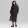 Women's Long Sleeve Rhinestone Mesh Midi Dress - Wild Fable™ Black -Wild Fable GUEST d6597041 00ac 49bd 87e8 57b8d27d23b2
