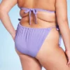 Women's Side-Tie Extra Cheeky High Leg Lurex Plisse Textured Bikini Bottom - Wild Fable™ Purple 1 Women's Side-Tie Extra Cheeky High Leg Lurex Plisse Textured Bikini Bottom - Wild Fable™ Purple -Wild Fable GUEST dae4c8a5 a283 4994 a53e 5906c7cc15d1