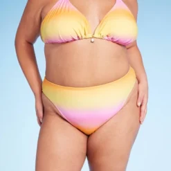 Women's Low-Rise Cheeky High Leg Bikini Bottom - Wild Fable™ Pink/Yellow Ombre Print 7 Women's Low-Rise Cheeky High Leg Bikini Bottom - Wild Fable™ Pink/Yellow Ombre Print -Wild Fable GUEST df900d55 2cab 49f1 9208 dd03606f92eb