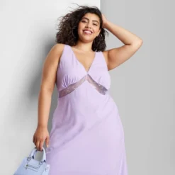 Women's Lace Detail Slip Midi Dress - Wild Fable™ -Wild Fable GUEST e5a4d8d7 26f8 4797 b305 774e92372918