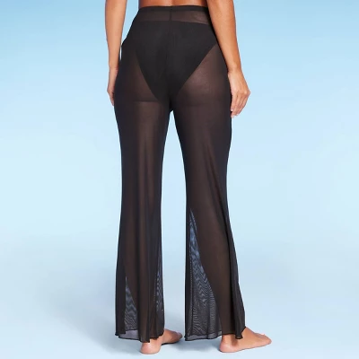 Women's Mesh Cover Up High Waist Flare Pants - Wild Fable™ 3 Women's Mesh Cover Up High Waist Flare Pants - Wild Fable™