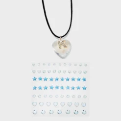 Acrylic Heart With Face Gems Pendant Necklace - Wild Fable™ Clear/Black 35 Acrylic Heart With Face Gems Pendant Necklace - Wild Fable™ Clear/Black -Wild Fable GUEST e8acb748 90fc 43d1 8a41 c05831685ca6