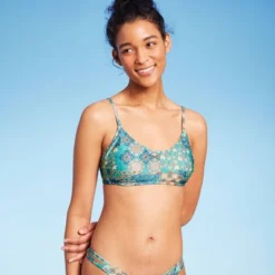 Women's Scoop Front Bralette Bikini Top - Wild Fable™ Blue Patchwork Print 16 Women's Scoop Front Bralette Bikini Top - Wild Fable™ Blue Patchwork Print -Wild Fable GUEST e990b318 4981 43a0 903c 60929d9e08ff