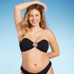 Women's Pucker Textured Center Front Shell Detail Bandeau Bikini Top - Wild Fable™ 13 Women's Pucker Textured Center Front Shell Detail Bandeau Bikini Top - Wild Fable™ -Wild Fable GUEST ea528eff aa69 47e0 b0c3 3b7c170bd43d