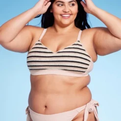 Women's Striped Crochet Bralette Bikini Top - Wild Fable™ -Wild Fable GUEST ee64a778 16fa 4d5a 8583 d1636711a423