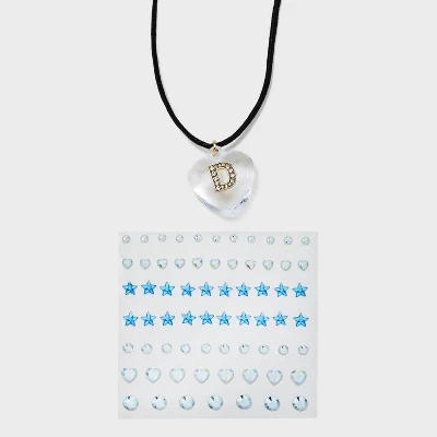 Acrylic Heart With Face Gems Pendant Necklace - Wild Fable™ Clear/Black 9 Acrylic Heart With Face Gems Pendant Necklace - Wild Fable™ Clear/Black - Image 7