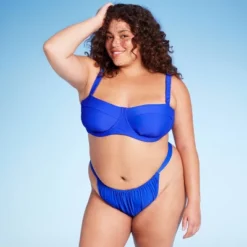 Women's Mid-Rise Cheeky High Leg Bikini Bottom - Wild Fable™ Blue 6 Women's Mid-Rise Cheeky High Leg Bikini Bottom - Wild Fable™ Blue -Wild Fable GUEST f385f27d c32c 44bb 85f3 262d253af4e2