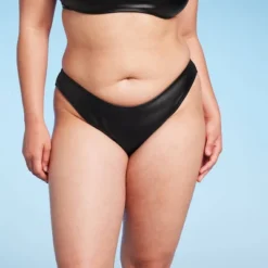 Women's Faux Leather High Leg Extra Cheeky Bikini Bottom - Wild Fable™ Black -Wild Fable GUEST f4df69fd d4ca 4563 8701 413499cf5e9d
